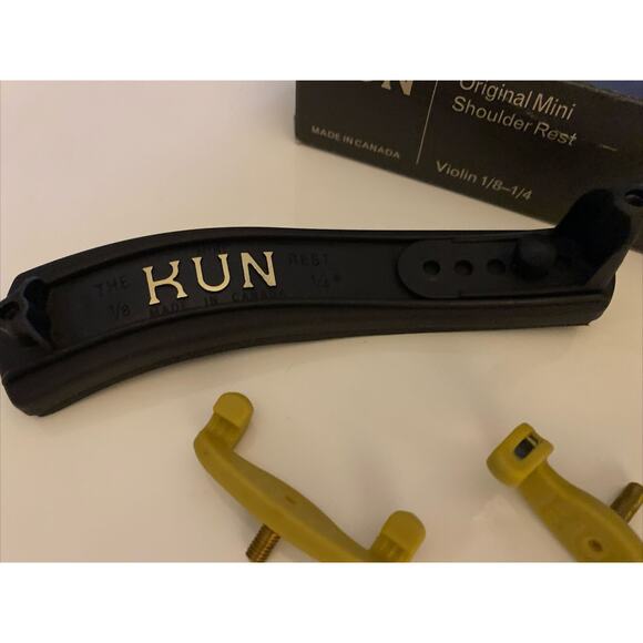 Kun Violin Shoulder Rest, Coussin Mini Original, 1/4-1/8, Black, New - Picture 2 of 9